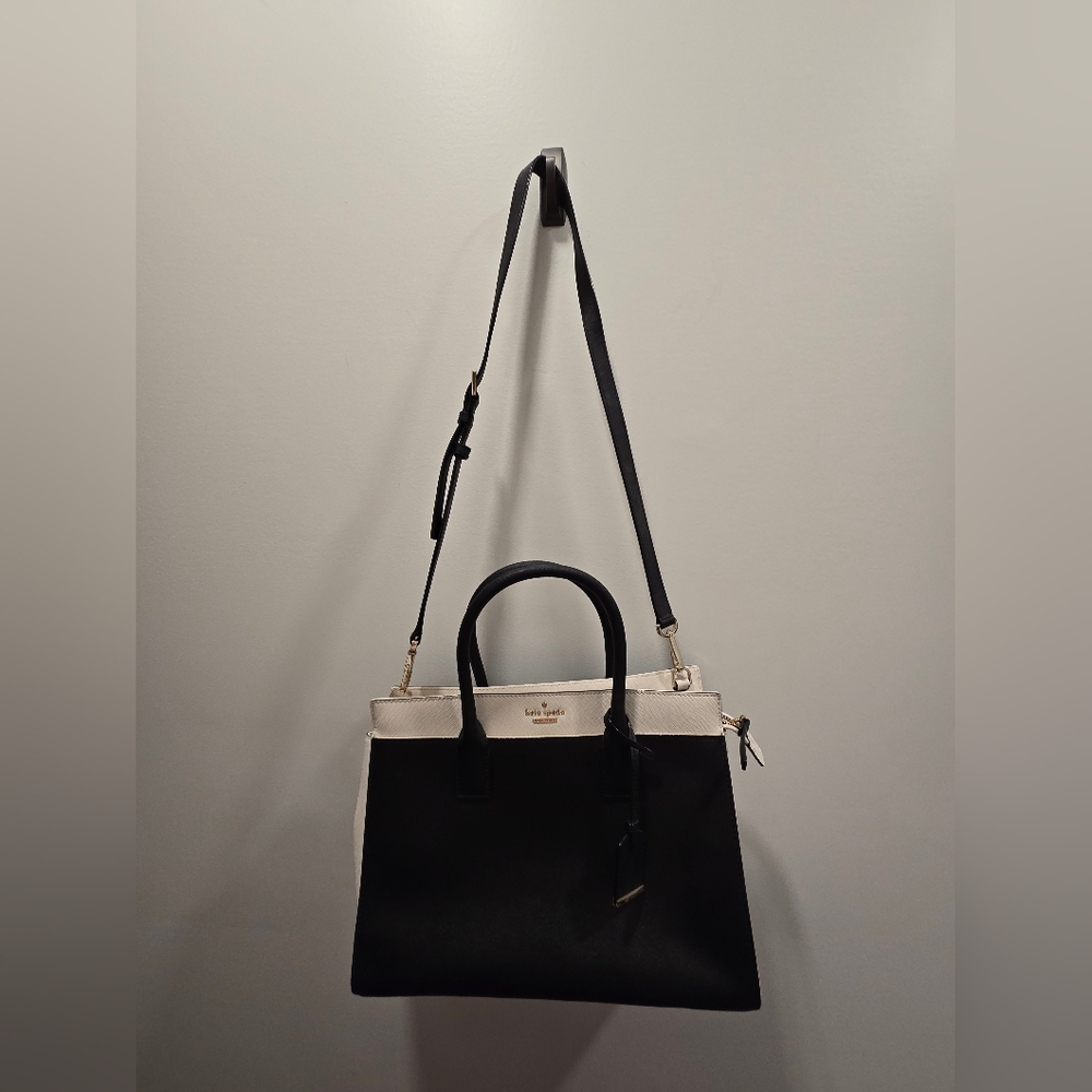 Kate Spade black and cream shoulder bag